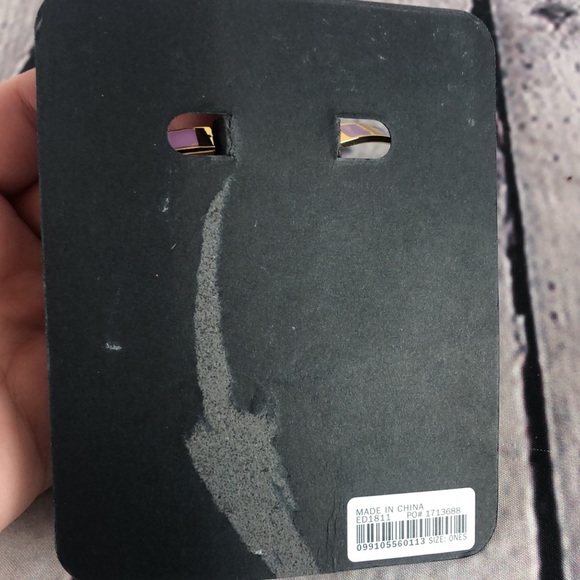 J. Crew Rainbow Gold Hoop Earrings - Picture 5 of 8